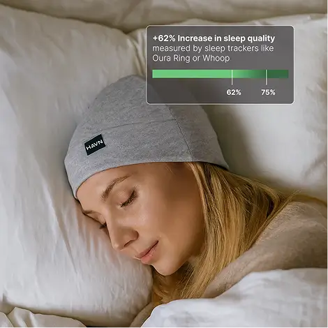 Customer sleeping in HAVN beanie
