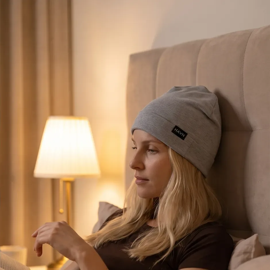 Customer wearing HAVN beanie